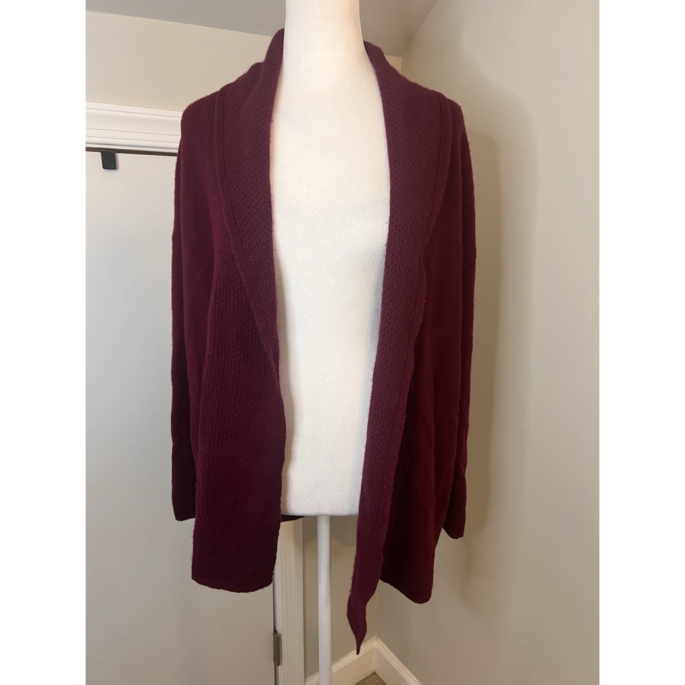 Sofia‎ Cashmere Drape Cardigan Purple Red Medium